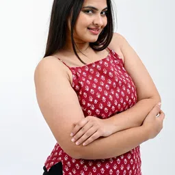 30 Looks Geometric Print Cotton Sleeveless Top image 2