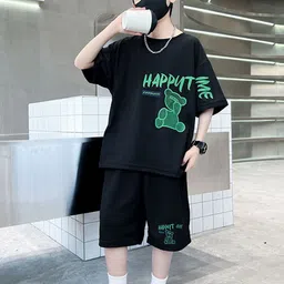 StyleCast x Revolte Boys Printed Pure Cotton T-shirt With Shorts-picture-36