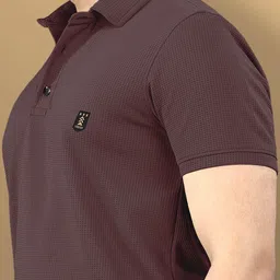 VeBNoR Men Self Design Polo Collar T-shirt image 4