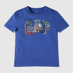 GAP Boys Logo Printed Pure Cotton Slim Fit Crew Neck T-shirt-picture-52