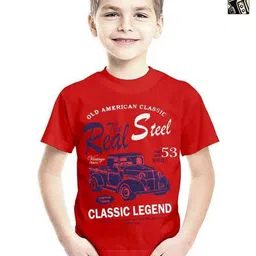 MIST N FOGG Boys 4 Printed Applique T-shirt image 1