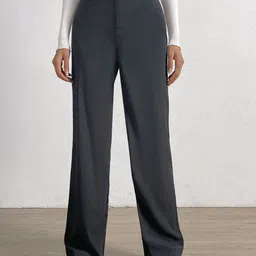 BAESD Women Relaxed Straight Leg High-Rise Trousers-picture-2