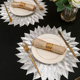 Dakshya Industries 2-Pcs Self Design Round Table Placemats-picture-38