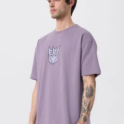 The Souled Store Men Graphic Printed Round Neck Cotton Relaxed Fit T-shirt image 3