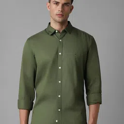 Louis Philippe Jeans Slim Fit Spread Collar Cotton Shirt-image-9