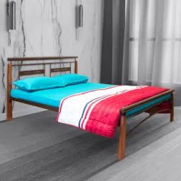 furniturekraft Metallika Dallas Queen Size Bed Brown Colour-picture-22