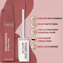FORFOR Power Stay Set Of 3 Non Transfer Liquid Matte Lipstick-5mlEach-Sandy Nude 21-Wine 3 image 5