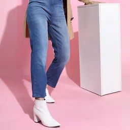 tokyo talkies Women Flared Mid Rise Blue Jeans-picture-24