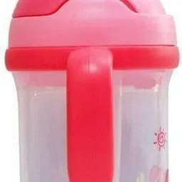 chinmay kids Baby Straw Sipper Cup with Twin Handle for Easy Grip Anti Spill Sippy Cup with Spout for Baby & Kids Water/Juice Training Sipper BPA Free 350ML (Pack of 2) image 4