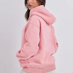 greenflair Women Full Sleeve Solid Hooded Sweatshirt image 2