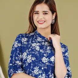 febq Women Regular Fit Printed Button Down Collar Casual Shirt image 5