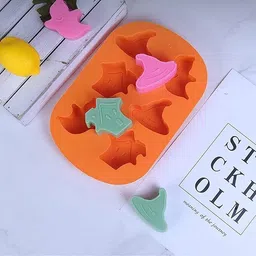 hussaini mart Silicone Fondant & Gum paste Mould Skytail Halloween Pumpkin Ghost Haunted House Silicone Mould for Making Chocolate Mousse Cake Pudding Jelly Ice Cube Tray Candy Cookies Dessert Baking Mold (Pack of 2) image 5