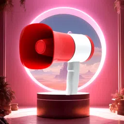 clairbell N299 KING BHOPU MEGAPHONE-Loud & Clear,Stylish with USB,TF,Recordable,Chargeable Indoor, Outdoor PA System image 1