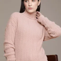 French Connection Self-Design Turtle Neck Pullover-picture-18