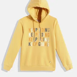Monte Carlo Girls Yellow Typography Printed Hooded Sweatshirt-picture-21