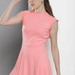 Tommy Hilfiger Solid Fit & Flare Dress-picture-28