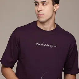 Roadster The Life Co. Typography Printed Relaxed Fit Pure Cotton T-shirt-picture-22