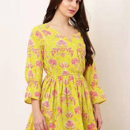 HELLO DESIGN Floral Print Cotton Empire Top image 4