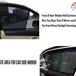 Auto Pearl Side Window Sun Shade Cover for Toyota Innova Crysta (Black) image 2