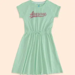 Pantaloons Junior Green Cotton Printed Dress-picture-29