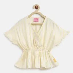 Tales & Stories Kids Cream & Yellow Striped Top-picture-43