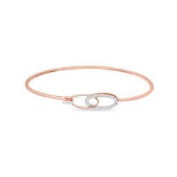 Mia By Tanishq Nature's Finest 14k Rose Gold Curvaceous Glimmer Diamond Classic Bangle-picture-23