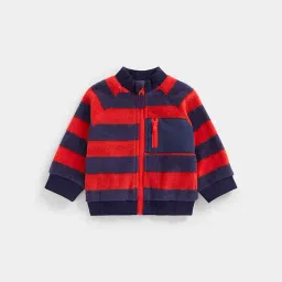 Mothercare Kids Navy & Red Striped Full Sleeves Sweatshirt-image-53