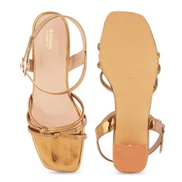 Anouk Women Solid Block Heel Sandals with Buckles image 5