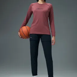 Technosport Women Typography Printed Antimicrobial Slim Fit T-shirt image 5