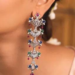 Shaya 92.5 Sterling Silver Feeling Hmeltha Earrings for Women-image-41