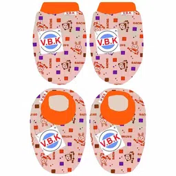 V.B.K Infant Kids Pack Of 4 Printed Organic Cotton Mittens image 3