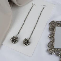 Teejh Aamna Ghungroo Silver Oxidized Dangler Earrings-picture-29