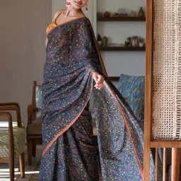 Suta Black Pure Cotton Printed Saree-image-68