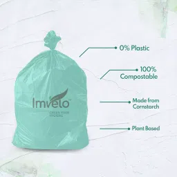 Imvelo Hygiene Imvelo Compostable Garbage Bag 24 x 30 Inches Large Dustbin Bag 2 Rolls image 4