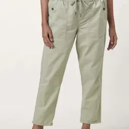 Honey by Pantaloons Sage Green Cotton Pants-image-81
