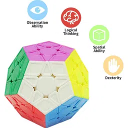 NEGOCIO Megaminx Stickerless Puzzle for Kids & Adults Speedy Stress Buster Brainstorming Cube - COLOR MAY VARY image 2