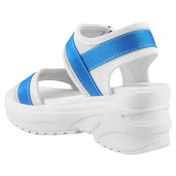 Shoetopia Solid Buckle Closure Sandals - Sky Blue image 3
