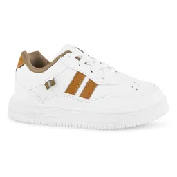 Lil Lollipop Colour Blocked Lace Up Shoes - White & Brown image 3