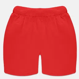 Kiddopanti Pack Of 2 Frill Detailed Solid Shorts - Red & Navy Blue image 4