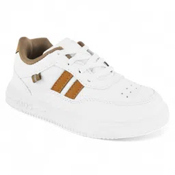 Lil Lollipop Colour Blocked Lace Up Shoes - White & Brown image 4