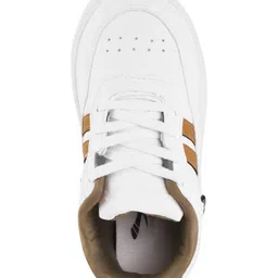 Lil Lollipop Colour Blocked Lace Up Shoes - White & Brown image 5