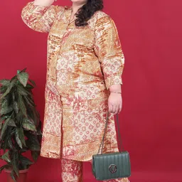 DIVASTRI Women Ethnic Motifs Printed Regular Kurta with Trousers image 2