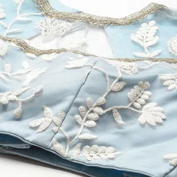 Zeel Clothing Embroidered Sequinned Semi-Stitched Lehenga With Unstitched Blouse & Dupatta image 2