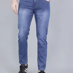 ComfyStyle Men Jean Slim Fit Mid-Rise Light Fade Stretchable Jeans-picture-23