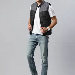 Pierre Carlo Men Colourblocked Quilted Jacket image 4