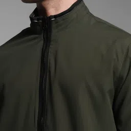 Jack & Jones Green Polyester Regular Fit Solid Reversible Jacket image 5