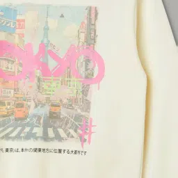 Fame Forever by Lifestyle Girls Off White Printed Sweatshirt image 3