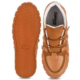 Shoetopia Women's Tan Sneakers image 4