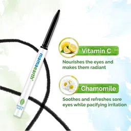 Mamaearth Long Stay Kajal 0.35g - Charcoal Black & Soothing Eyeliner 3.5ml - Black image 4