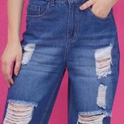 Stylecast X Kotty Women Comfort Regular Fit High-Rise Mildly Distressed Stretchable Jeans image 4